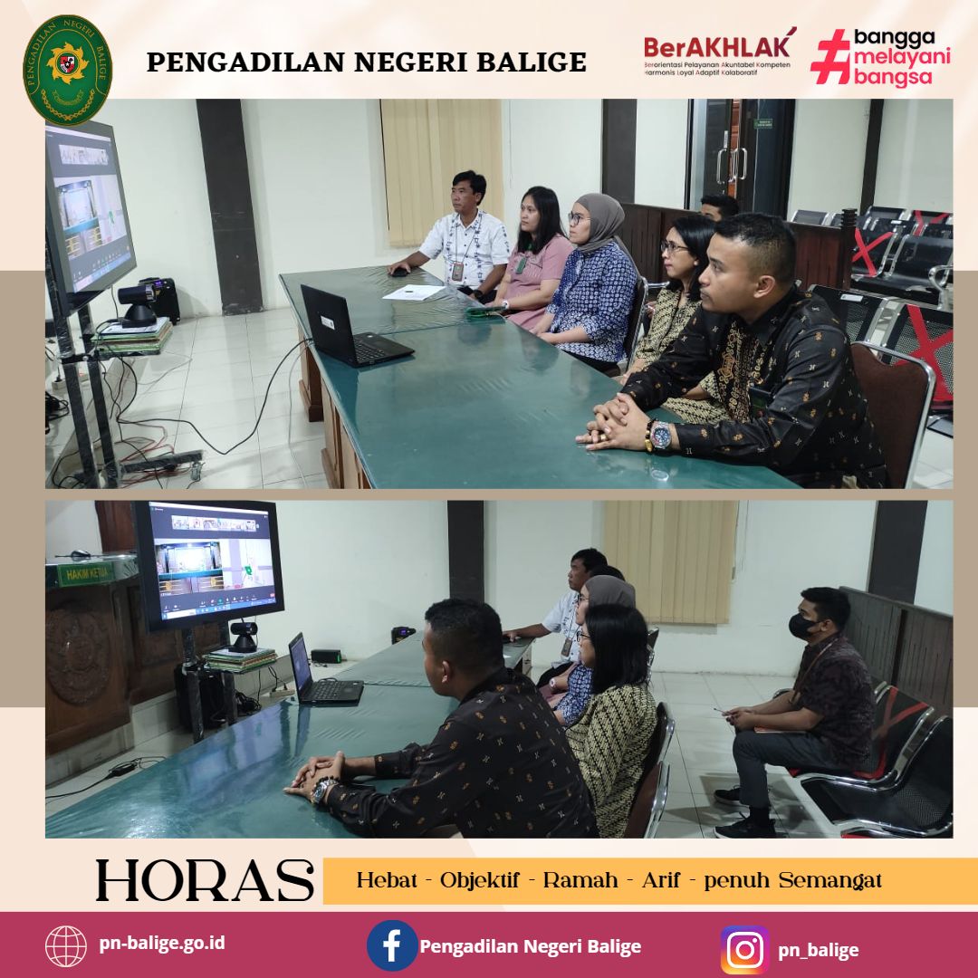 Pembinaan Teknis dan Administrasi Yudisial Pengadilan Tinggi Medan pada hari Jumat 23 Juni 2023
